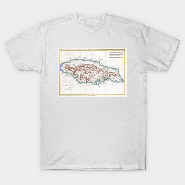 Vintage Map of Jamaica (1780) 2 T-Shirt by Bravuramedia